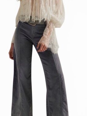 NWT - We The Free Stylish Corduroy High-Rise Pants in Dusty Gray - 26